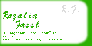 rozalia fassl business card